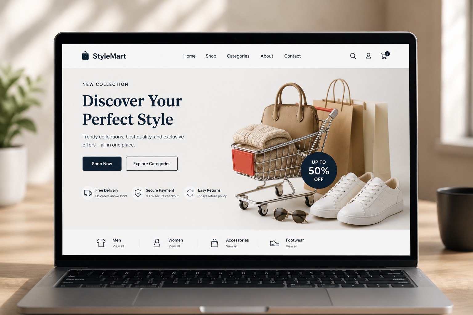 Modern Storefront System preview