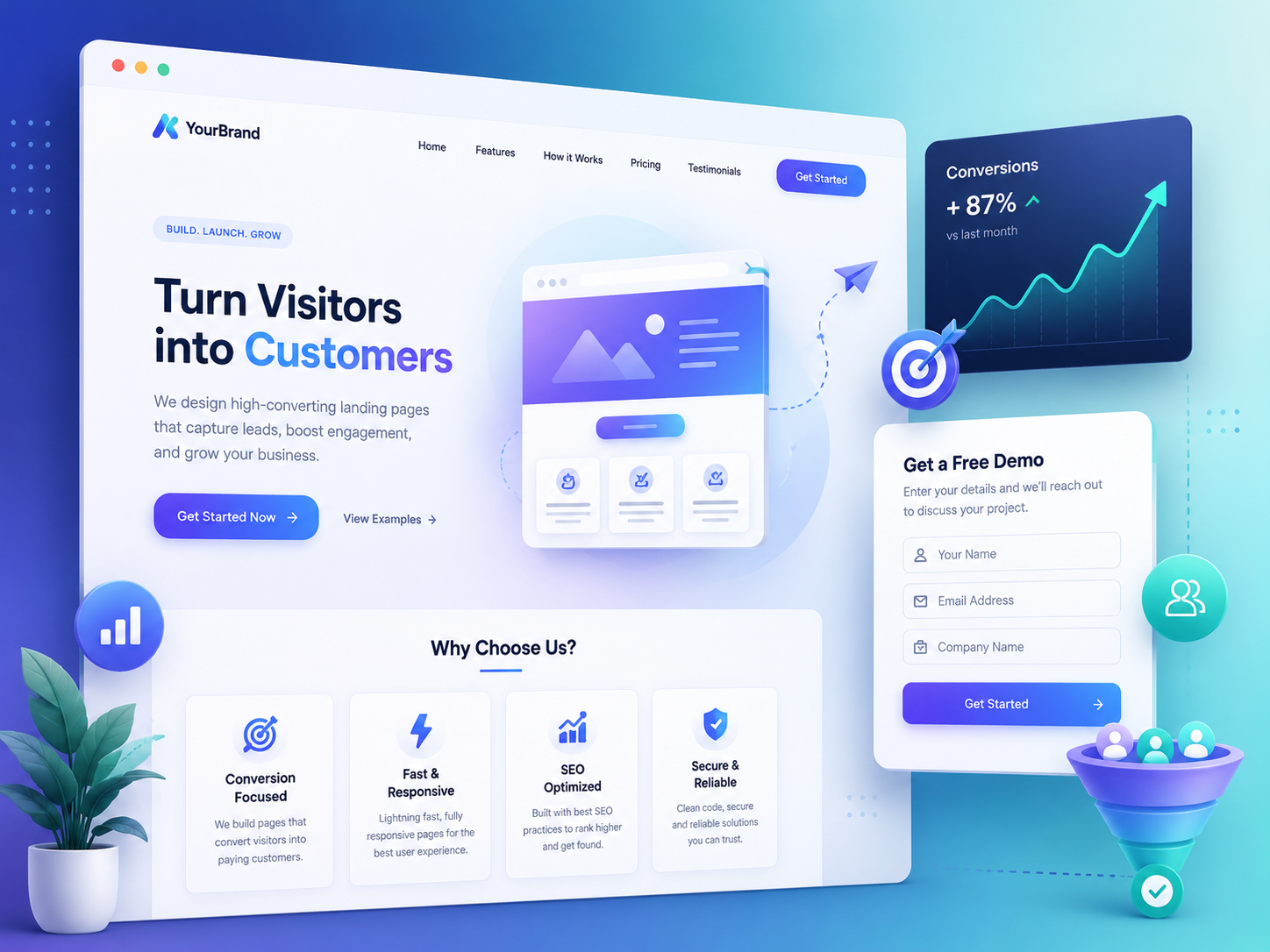 Landing Pages preview